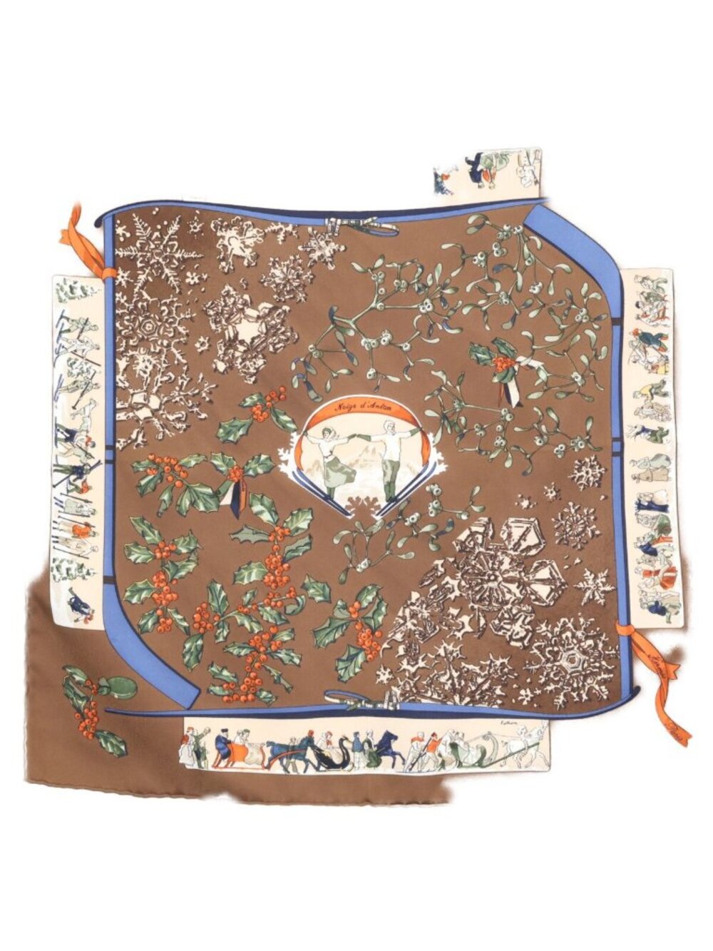 Hermes Neige D Antan Last Year's Snow Silk Carre 45 Scarf